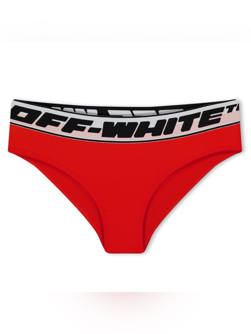 New! Off-White Kids Red Logo Waistband Bikini Swim Bottoms ❤️ 6y